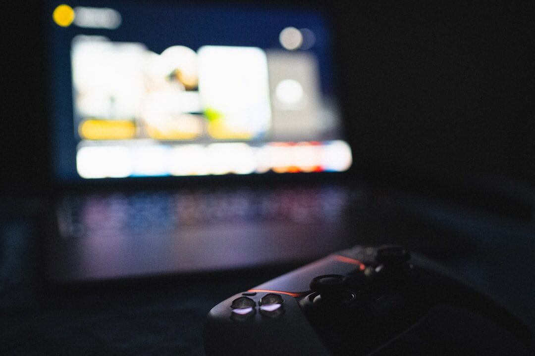 Laptop screen displaying a live broadcast feed monitoring dashboard