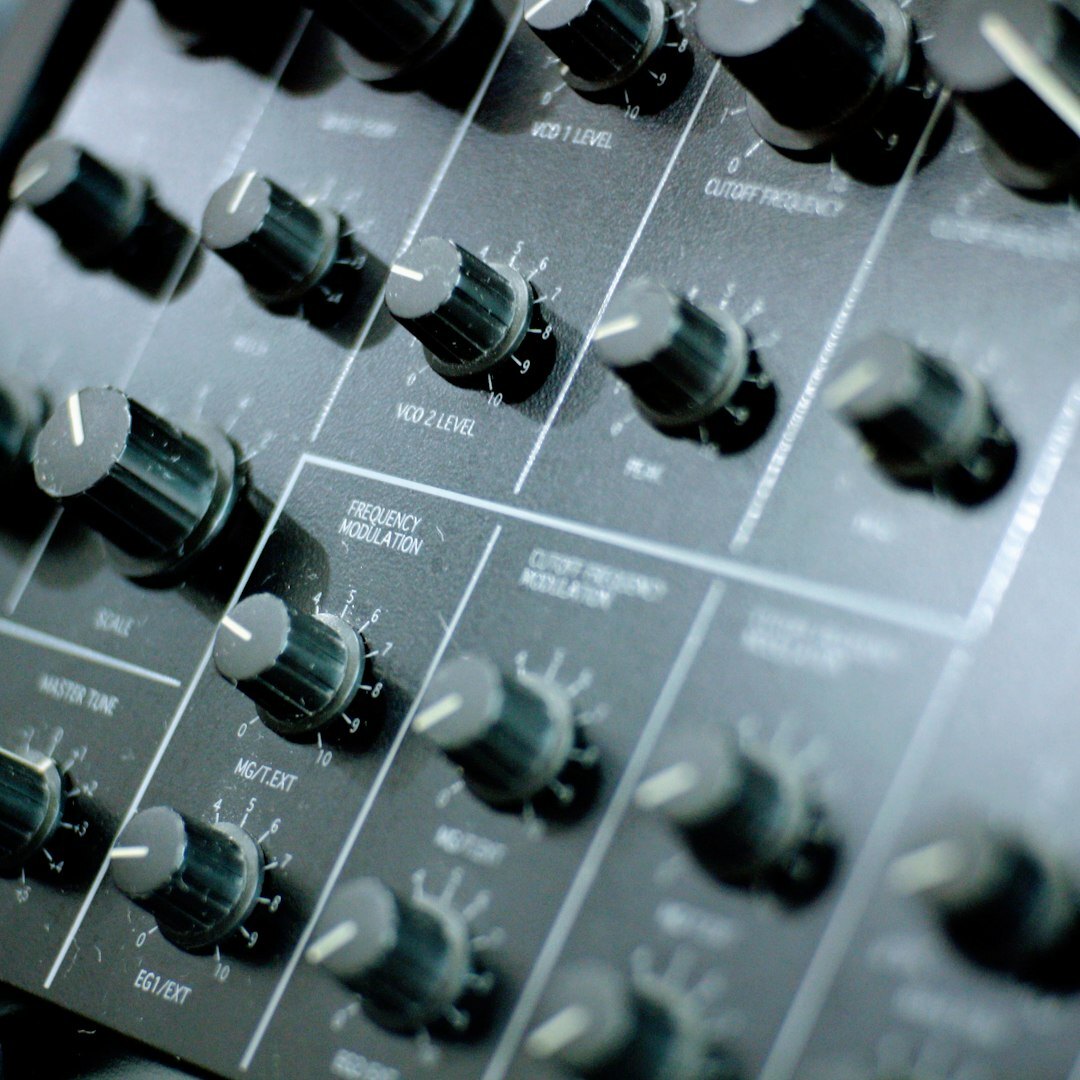 Remote production control room with vision mixer switcher panel